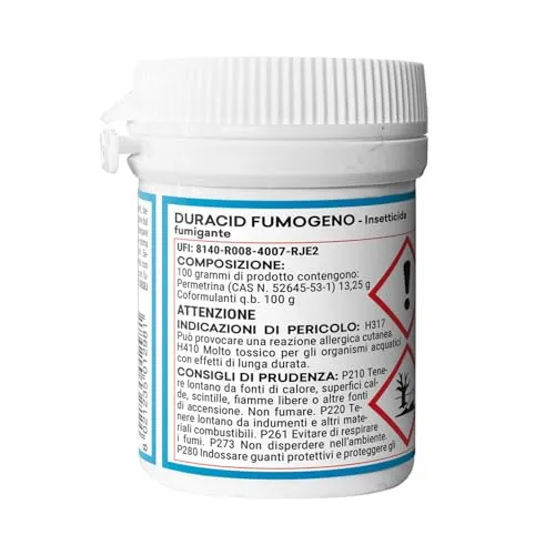 Vebi Duracid Fumogeno Insetticida 11 g Ampio Spettro
