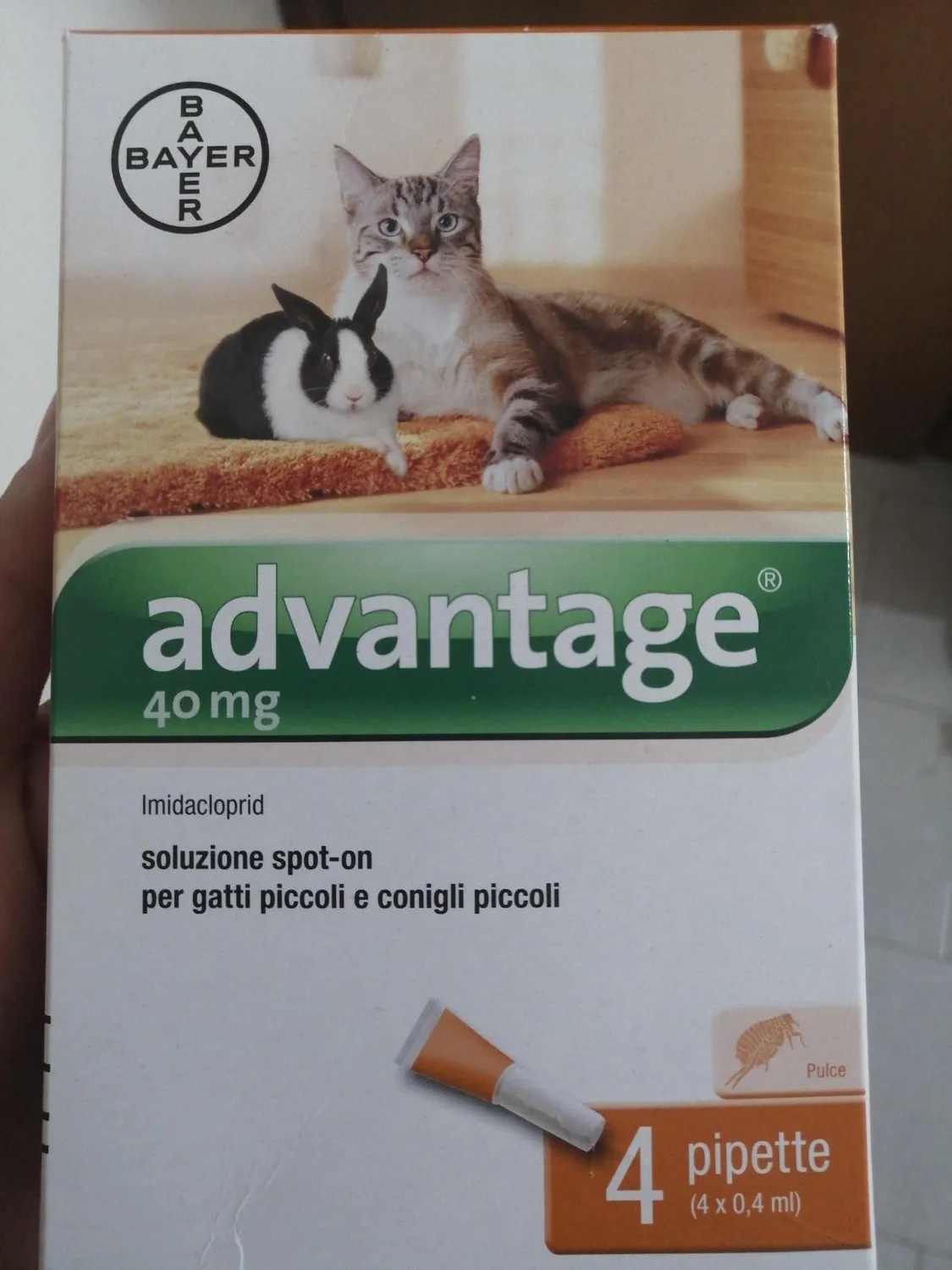 Elanco Advantage 40 mg spot-on gatti 4 pipette antipulci