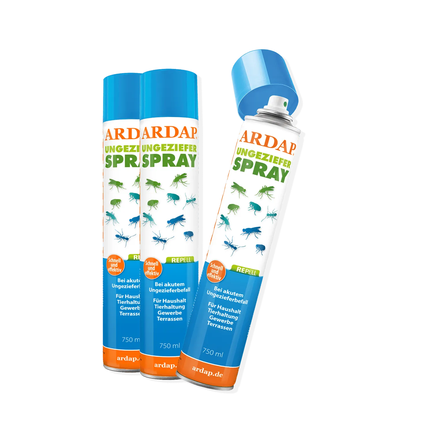 ARDAP Repell Spray Insetti 2 x 750 ml repellente