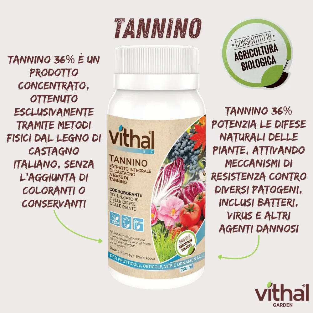 Vithal Biolid UP Tannino 36% integratore piante 750 ml bio