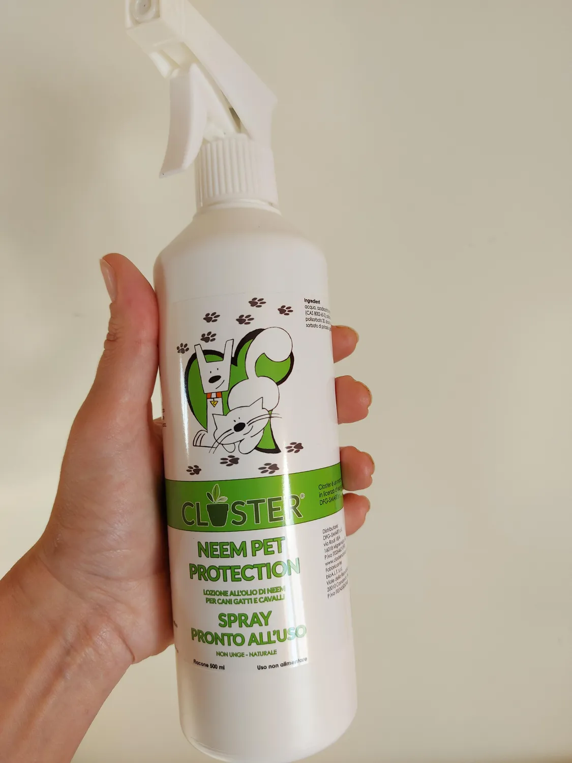 Closter Neem Pet Protection spray antiparassitario 500ml cani gatti