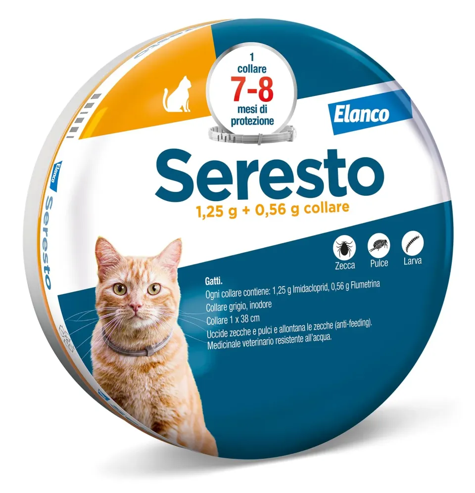 Elanco Seresto collare antiparassitario gatto 8 mesi grigio
