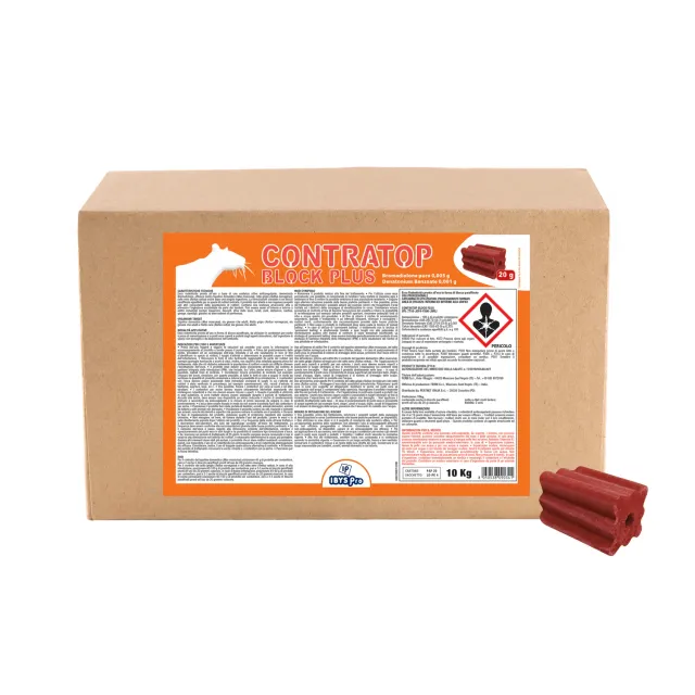 Pestnet Contratop Block Plus esca topi blocchi 20 g bromadiolone