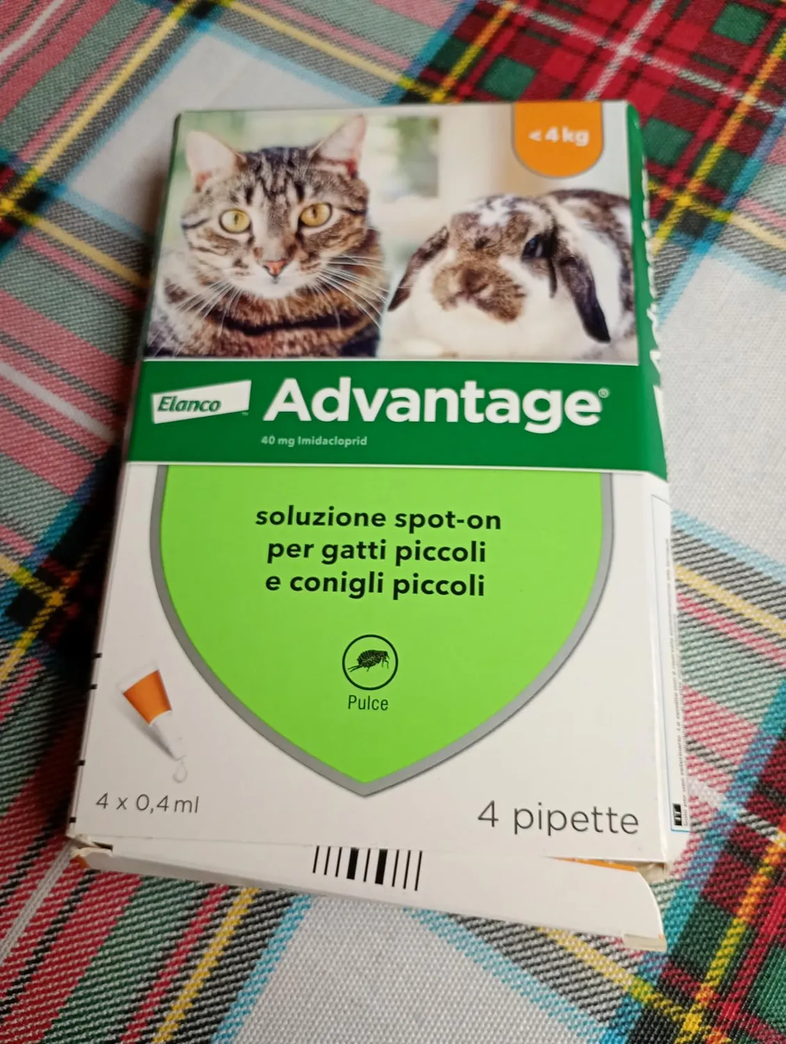 Elanco Advantage 40 mg spot-on gatti 4 pipette antipulci