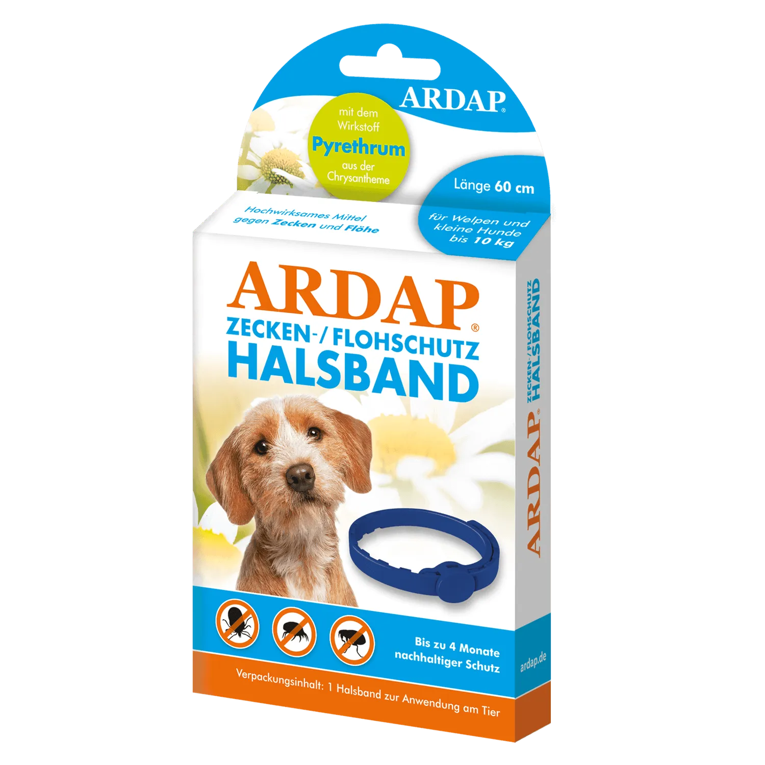 ARDAP Zecken- und Flohhalsband collare cani medi 10-25 kg