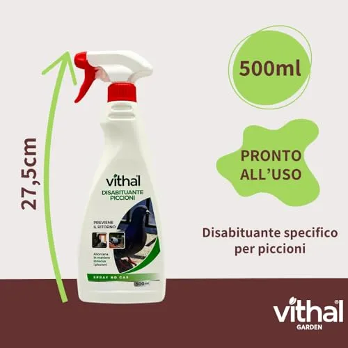Vithal Garden Disabituante Piccioni spray repellente 500ml balconi