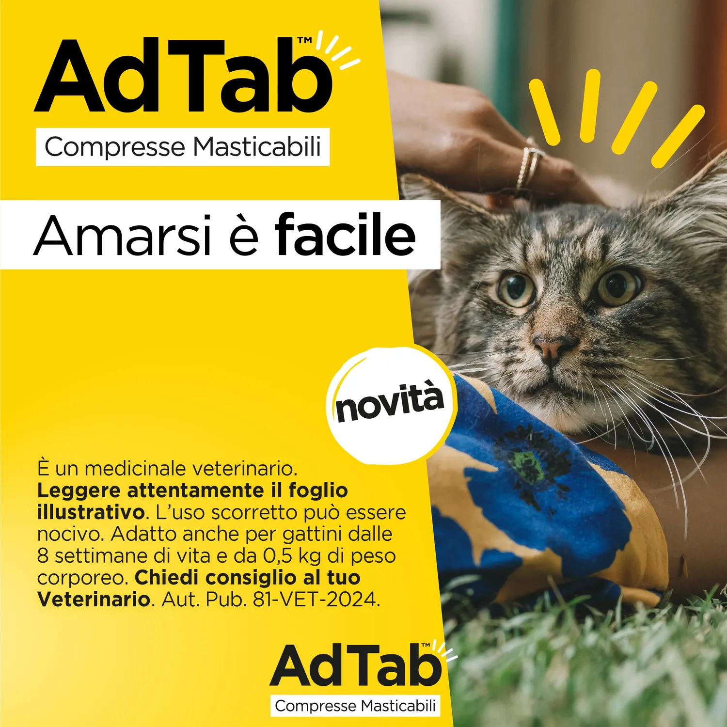 Elanco AdTab gatto 0,5-2 kg compresse masticabili 3 pz