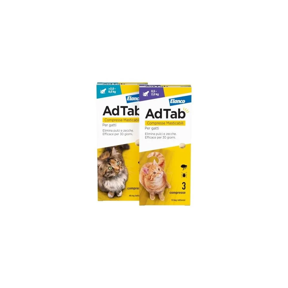 Elanco AdTab gatto 0,5-2 kg compresse masticabili 3 pz
