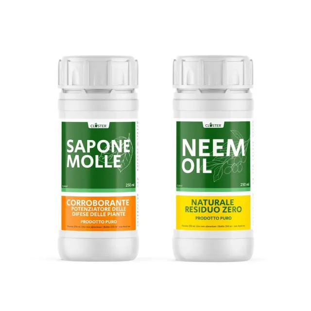 Closter Olio Neem Sapone Molle insetticida 2x250 ml puro