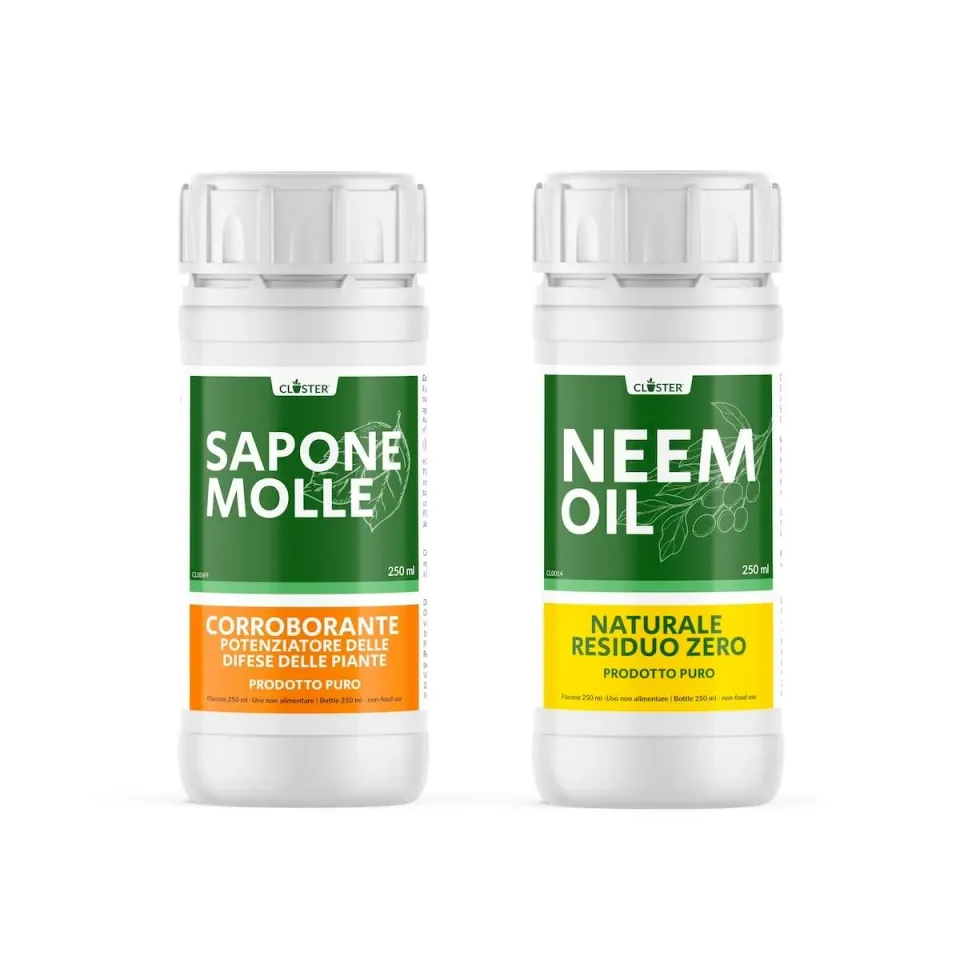 Closter Olio Neem Sapone Molle insetticida 2x250 ml puro