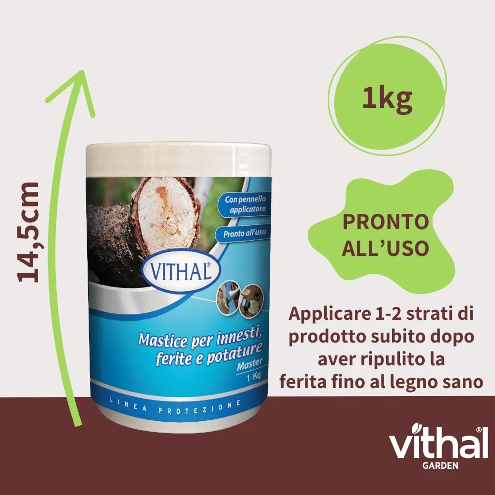 Vithal Mastice per Innesti cicatrizzante piante 1kg con pennello