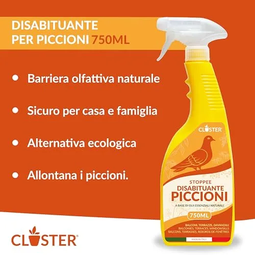 Closter spray scaccia piccioni repellente 750 ml naturale