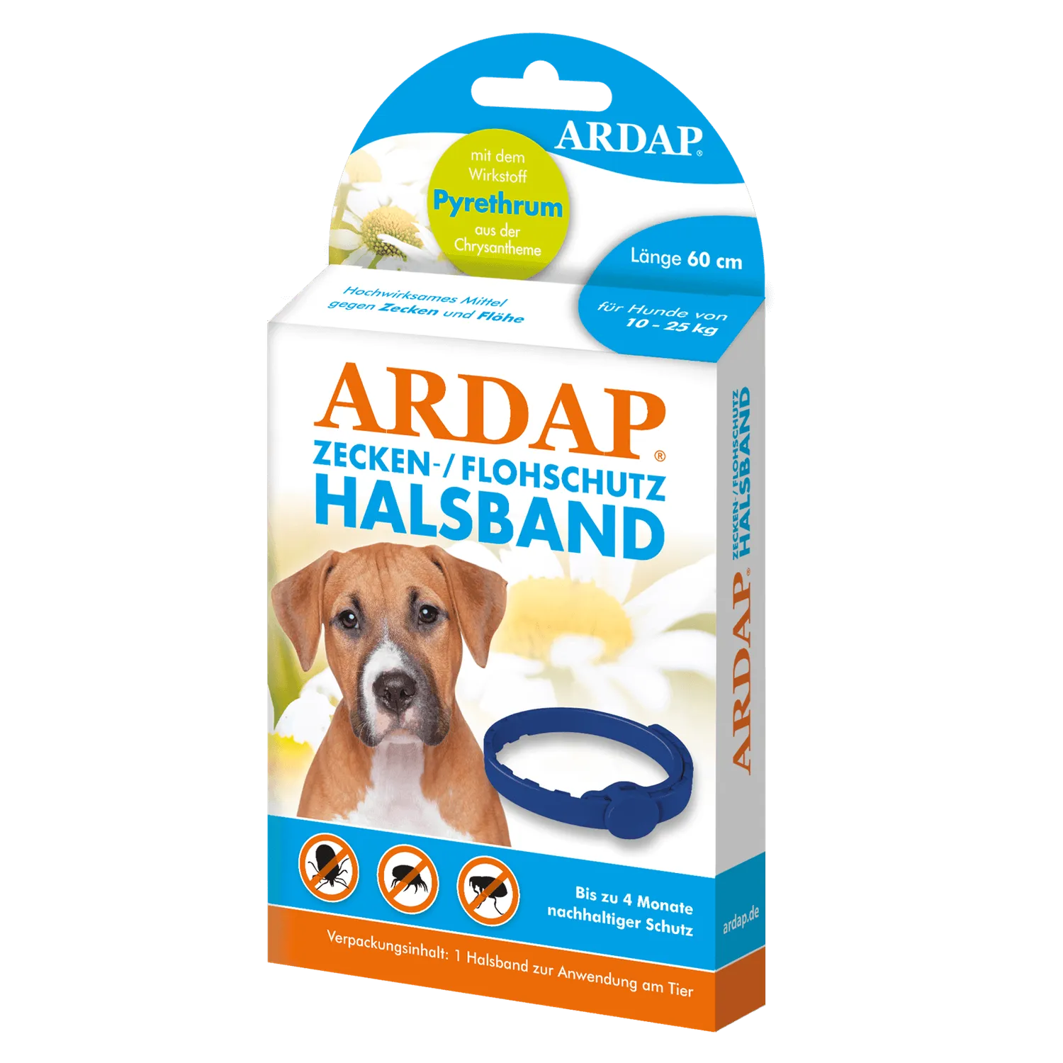 ARDAP Zecken- und Flohhalsband collare cani medi 10-25 kg