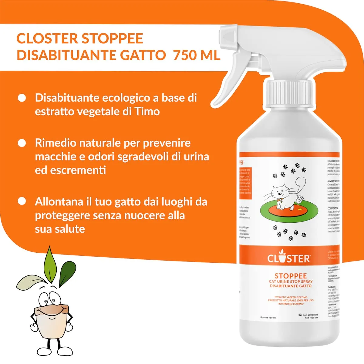 Closter Stoppee disabituante gatti spray 750 ml al timo