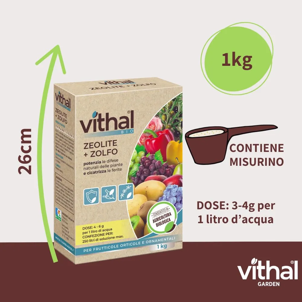 Vithal Bio zeolite + zolfo polvere 1 kg naturale