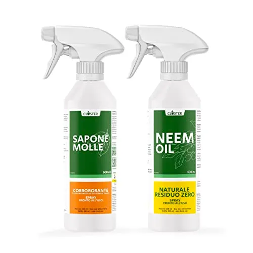 Closter Olio Neem Sapone Molle Spray 2x500 ml Pronto Uso