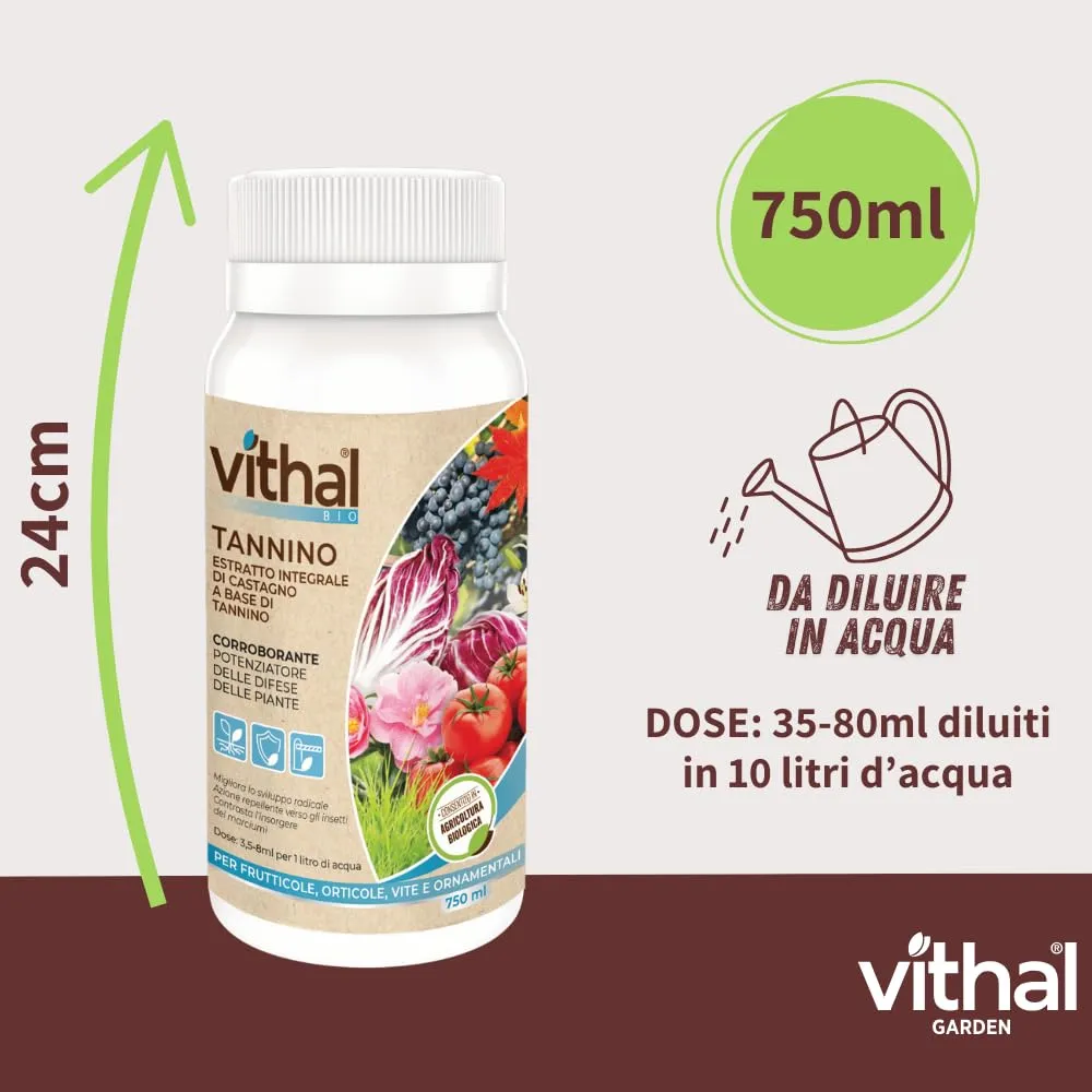 Vithal Biolid UP Tannino 36% integratore piante 750 ml bio
