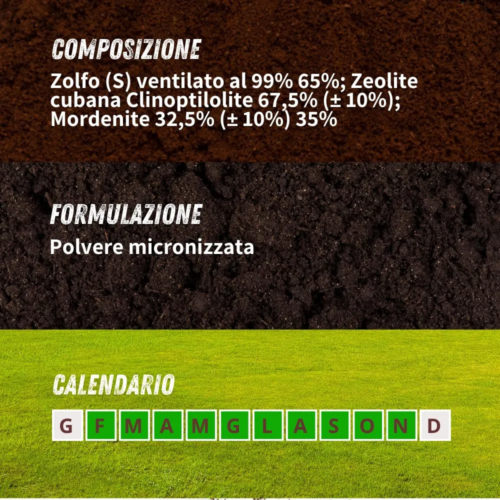 Vithal Bio zeolite + zolfo polvere 1 kg naturale