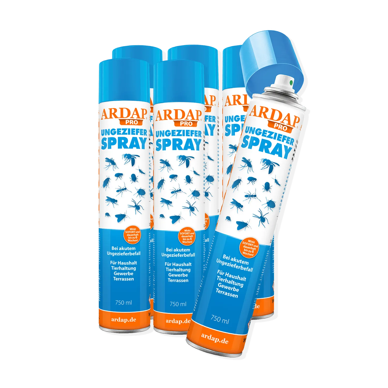 ARDAP Pro Spray Insetti 2x750 ml Azione Prolungata