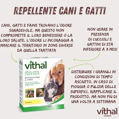 Vithal Biolid UP repellente cane gatto granuli 200g 3 mesi