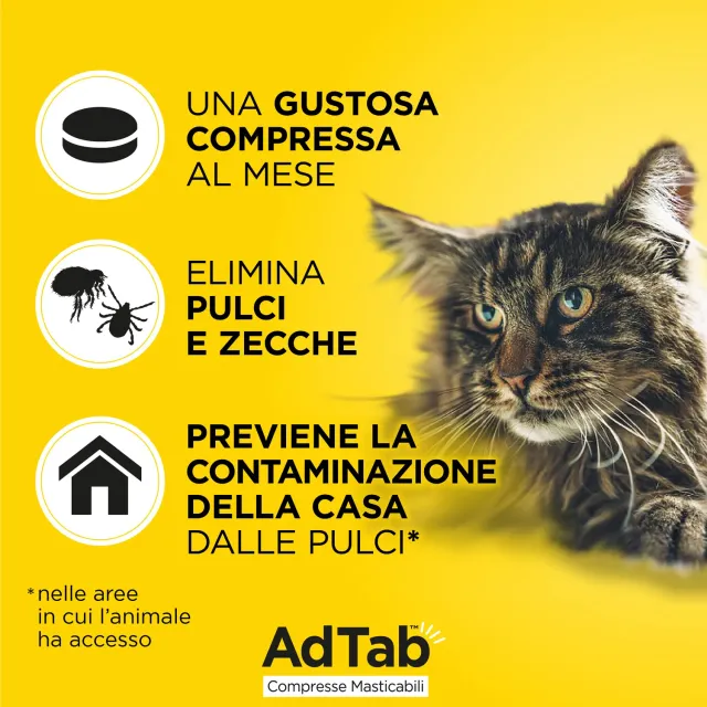 Elanco AdTab gatto 0,5-2 kg compresse masticabili 3 pz