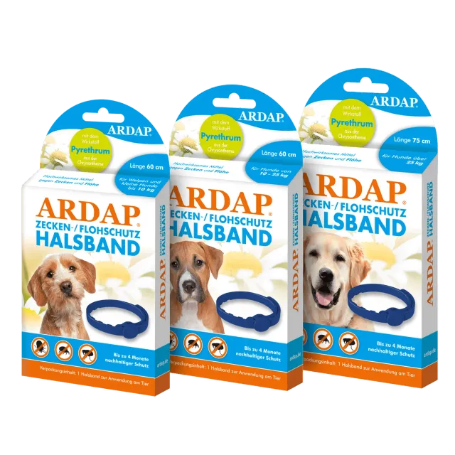 ARDAP Zecken- und Flohhalsband collare cani medi 10-25 kg