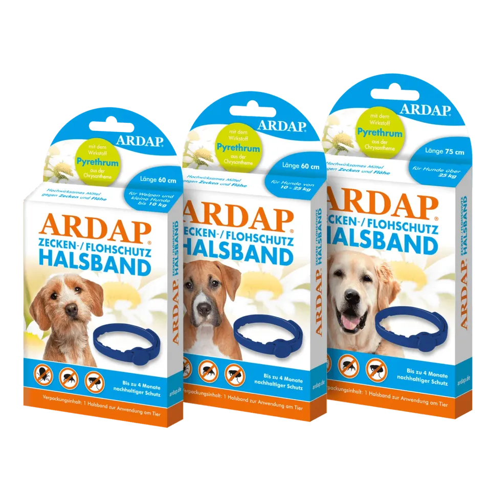 ARDAP Zecken- und Flohhalsband collare cani medi 10-25 kg