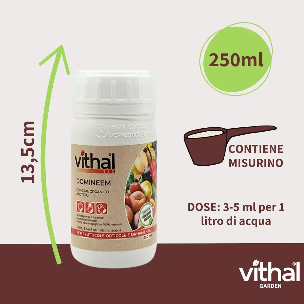 Vithal Garden Domineem concime organico azotato 250g biologico