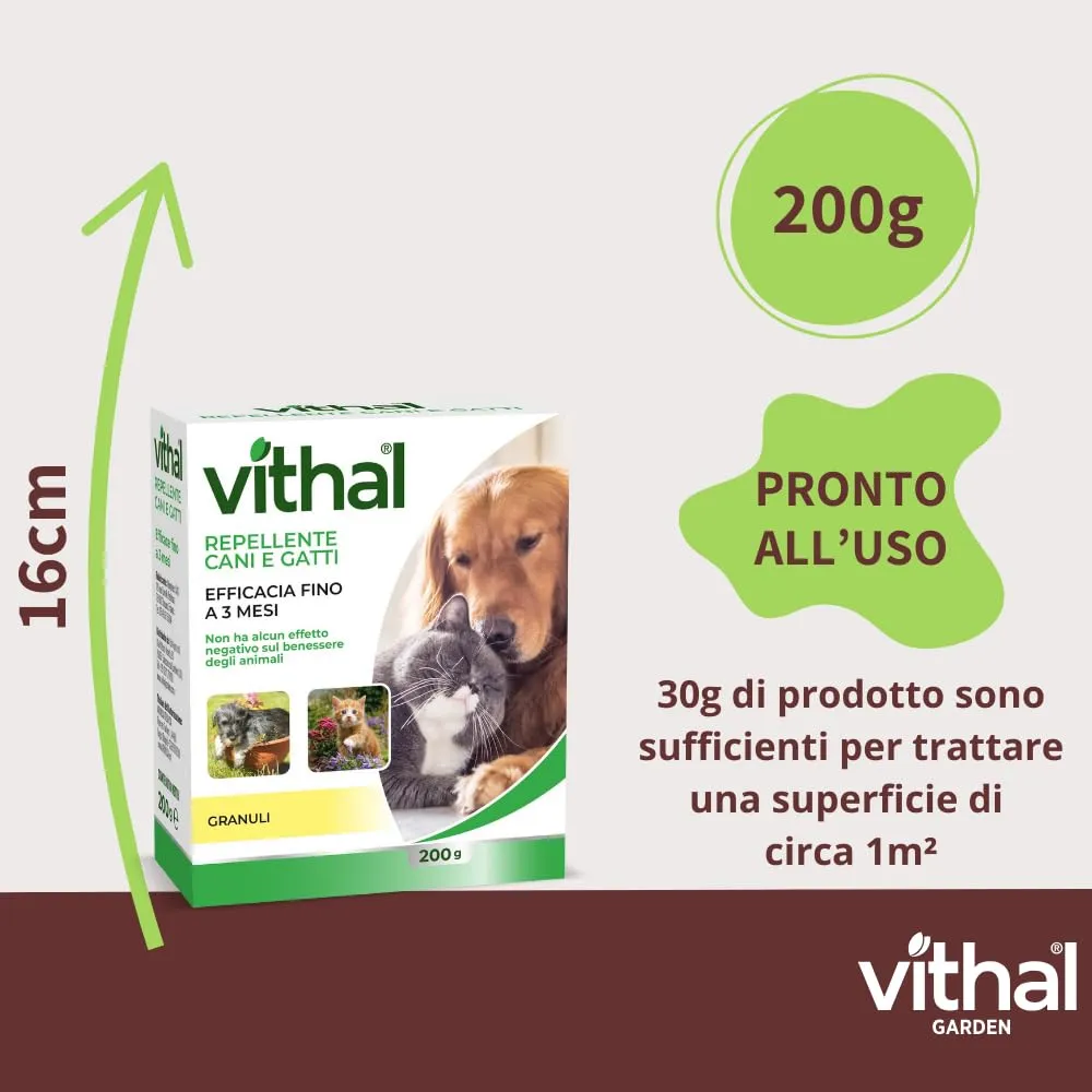 Vithal Biolid UP repellente cane gatto granuli 200g 3 mesi