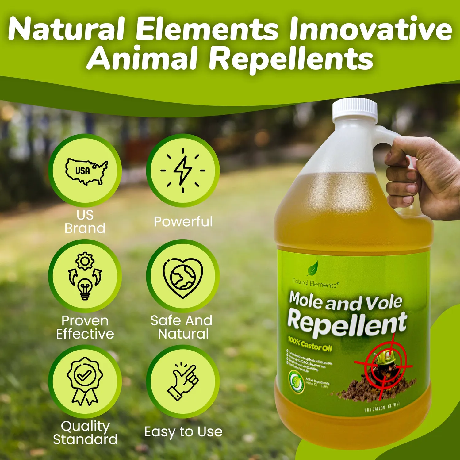 Natural Elements Repellente Talpe olio di ricino