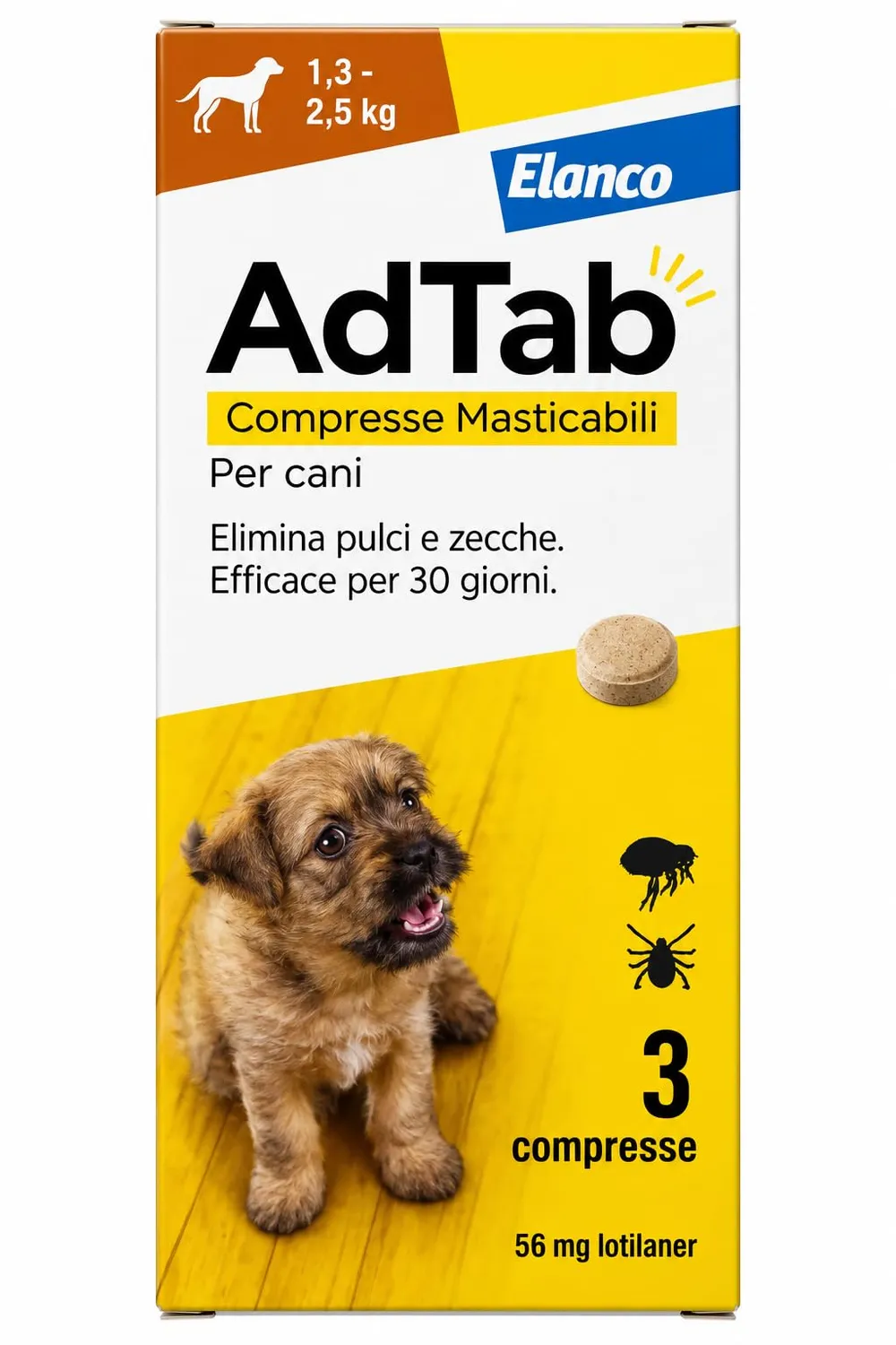 Elanco AdTab gatto 0,5-2 kg compresse masticabili 3 pz