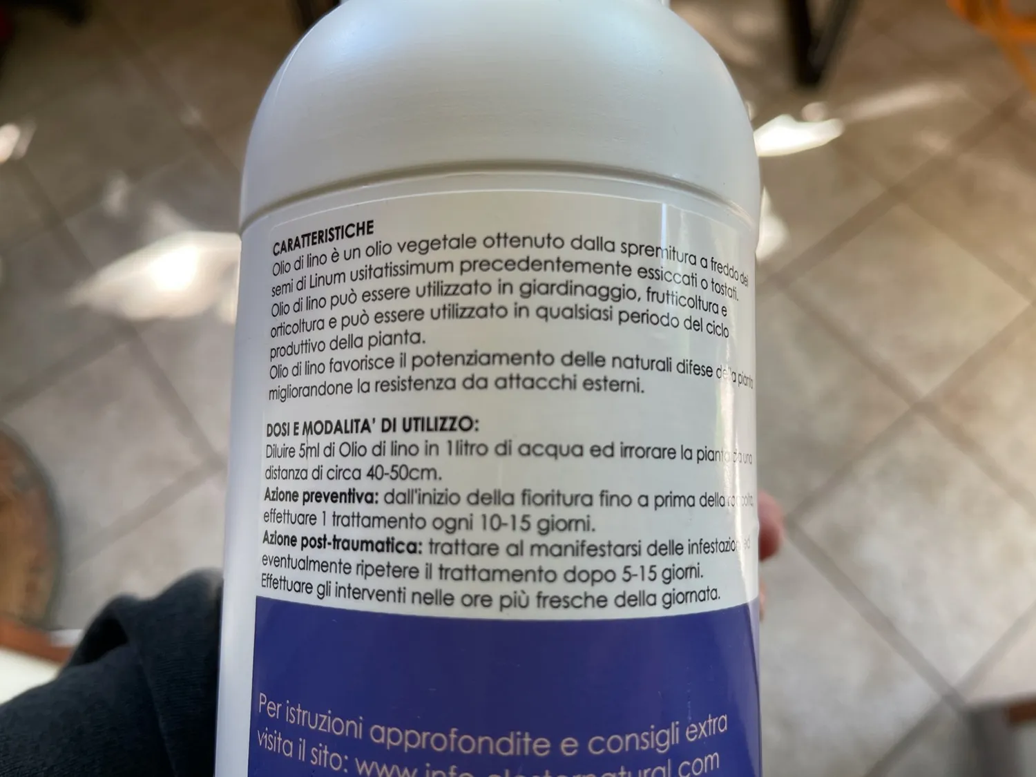 Closter Olio di Lino Spray Piante 500 ml Cocciniglia