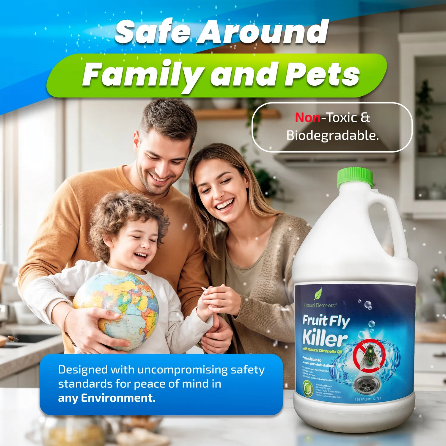 Natural Elements Fruit Fly Killer gel moscerini 3,78 L citronella