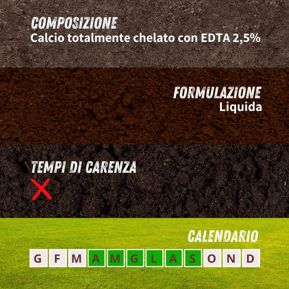 Vithal Procal contro carenze di calcio concime fogliare piante