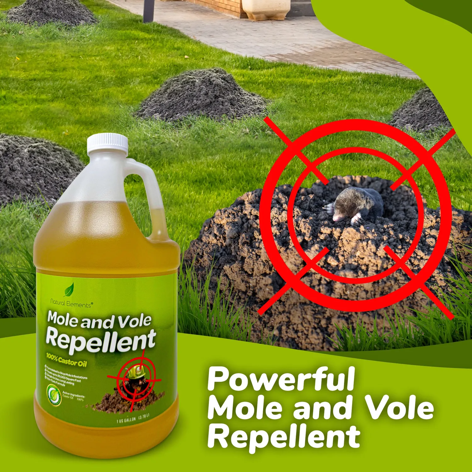 Natural Elements Repellente Talpe olio di ricino
