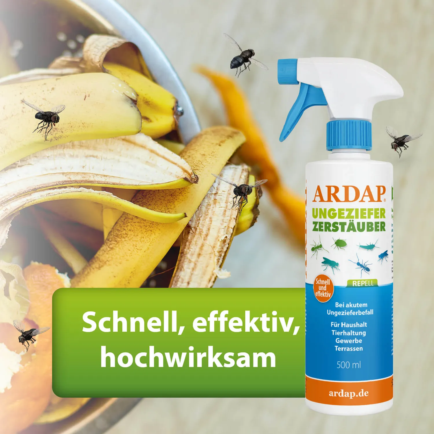 ARDAP Repell Ungeziefer Zerstäuber spray insetti 500 ml al piretro