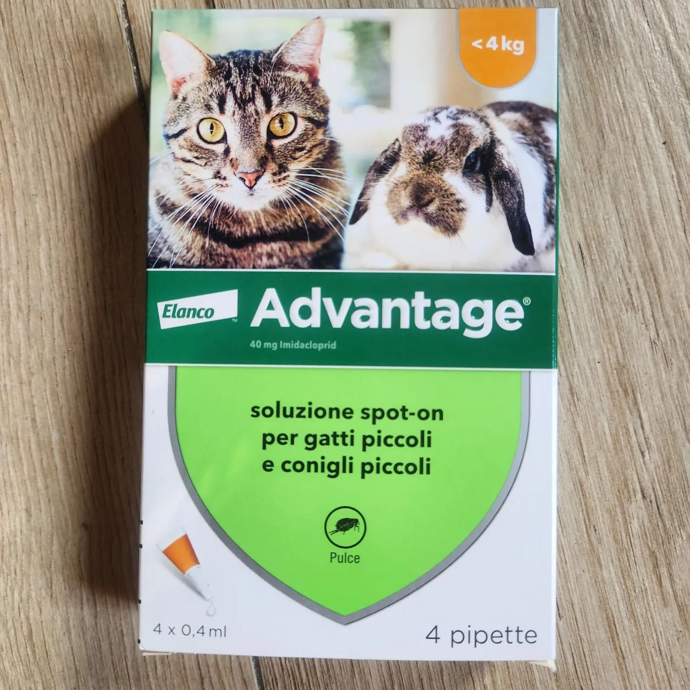 Elanco Advantage 40 mg spot-on gatti 4 pipette antipulci