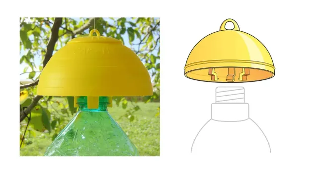 Vebi Cap-Fly tappo trappola mosche giallo 5 pz ecologica