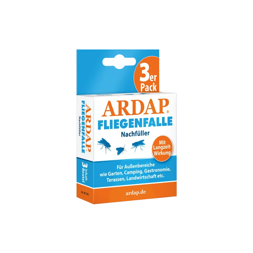 ARDAP Fliegenfalle ricarica trappola mosche 3 bustine