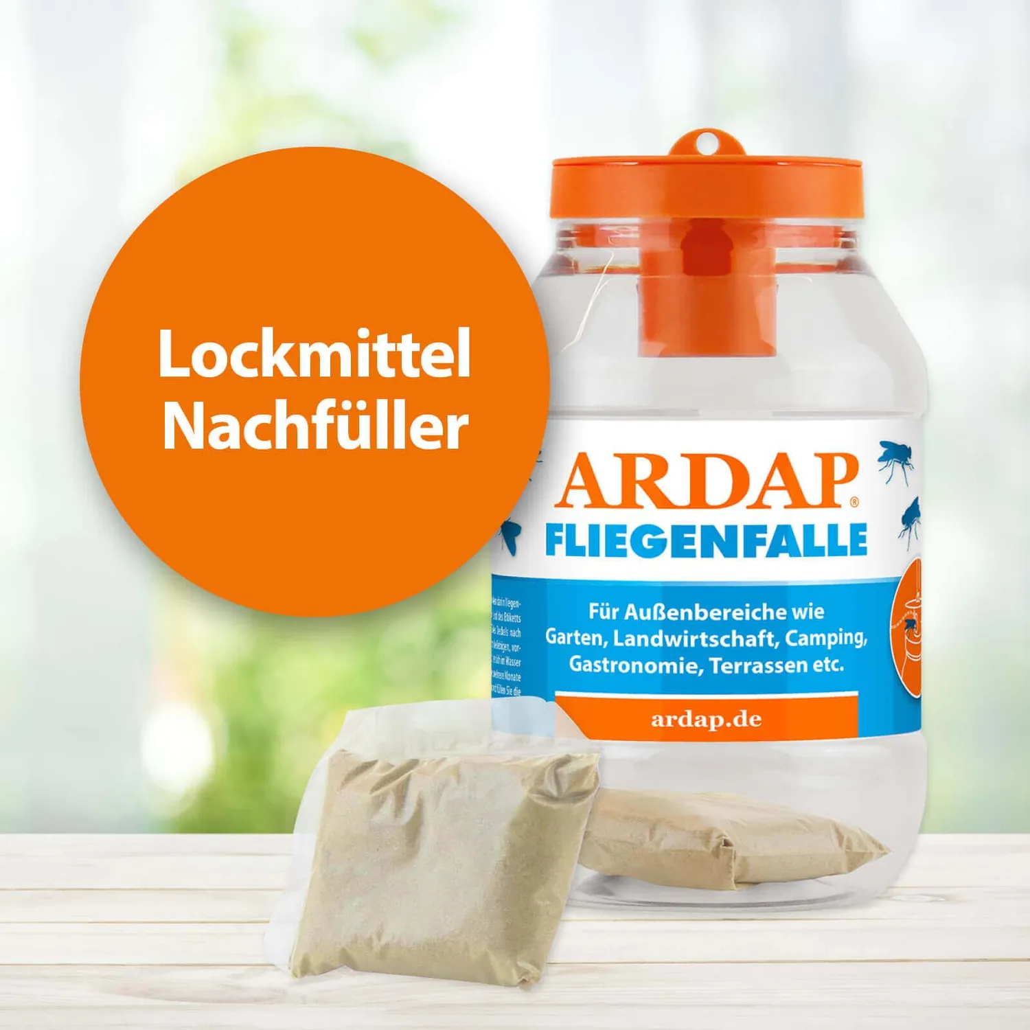 ARDAP Fliegenfalle ricarica trappola mosche 3 bustine