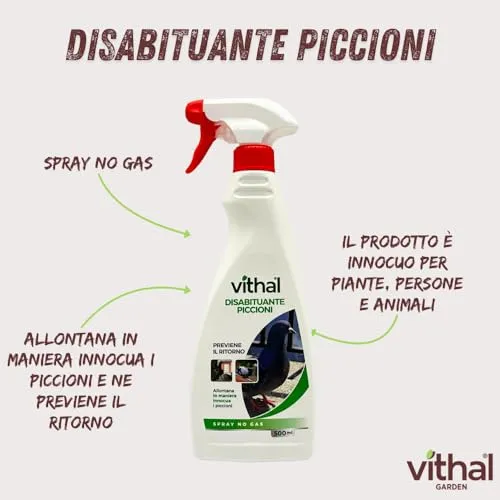 Vithal Garden Disabituante Piccioni spray repellente 500ml balconi