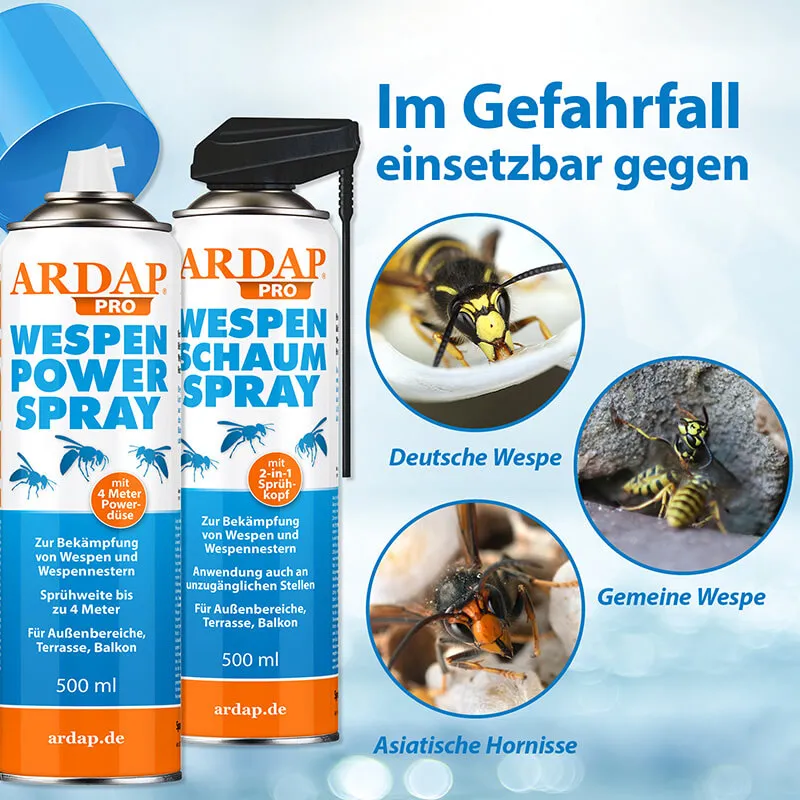 ARDAP Pro Wespen Powerspray spray per vespe 500 ml 4 metri