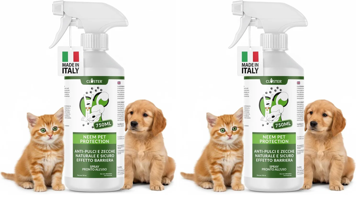 Closter Neem Pet Protection spray antiparassitario 500ml cani gatti