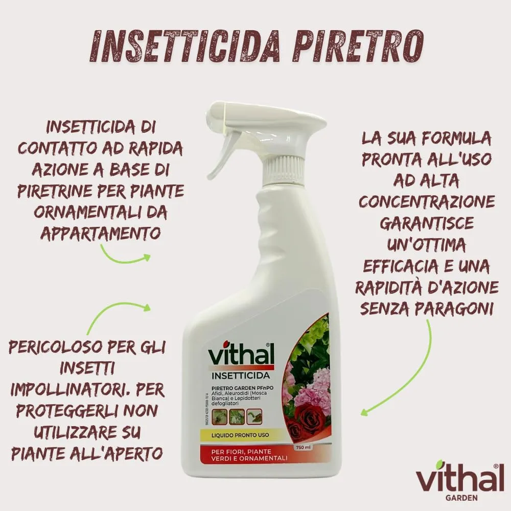 Vithal Pireto Garden AL insetticida spray piretro fiori