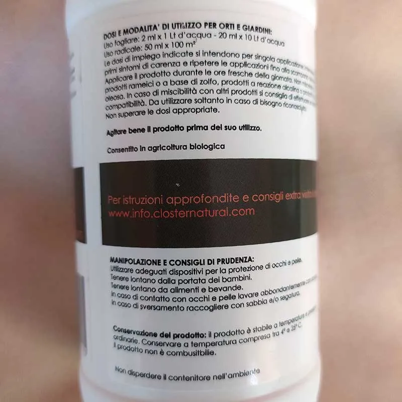 Closter Microelementi Concime Liquido 250 ml al Ferro