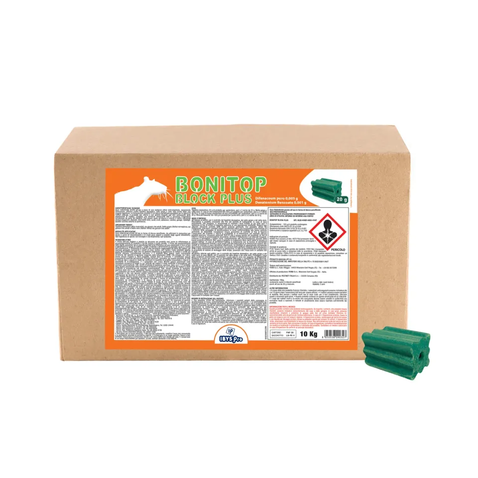 Pestnet Bonitop Block Plus Esca Blocchi 20 g Difenacoum