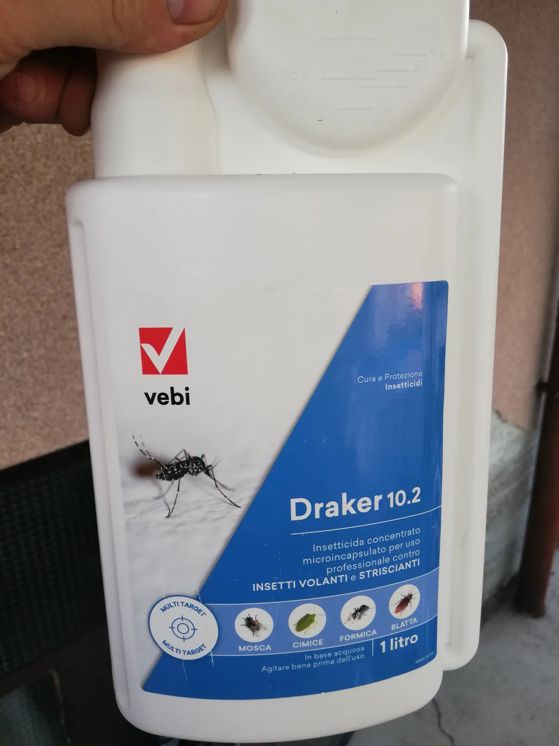 Vebi Draker 10.2 insetticida concentrato 1 litro zanzare blatte