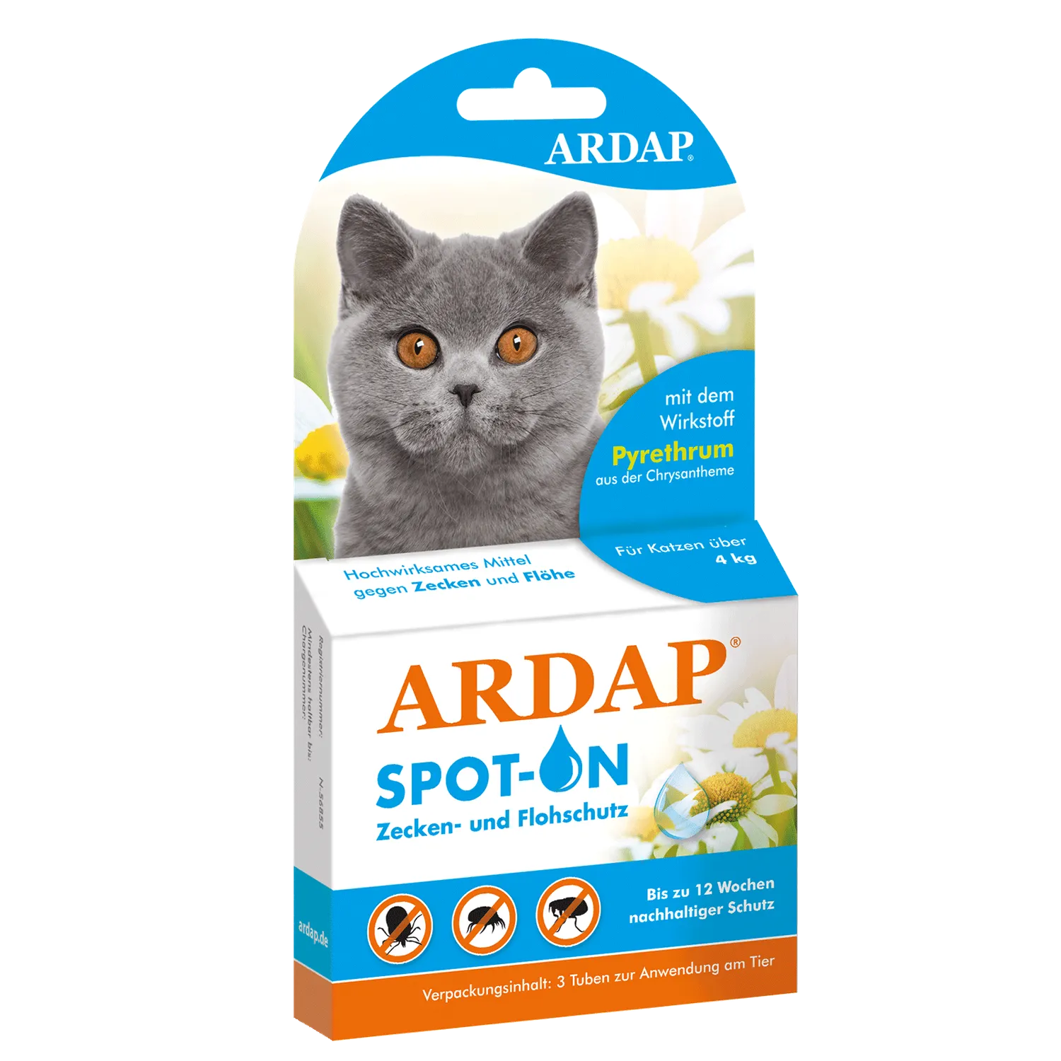 ARDAP Spot-On gatti fino 4kg antiparassitario 3 pipette
