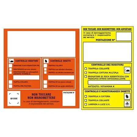 Pestnet Cartelli Segnalatori Targhe PVC Arancioni