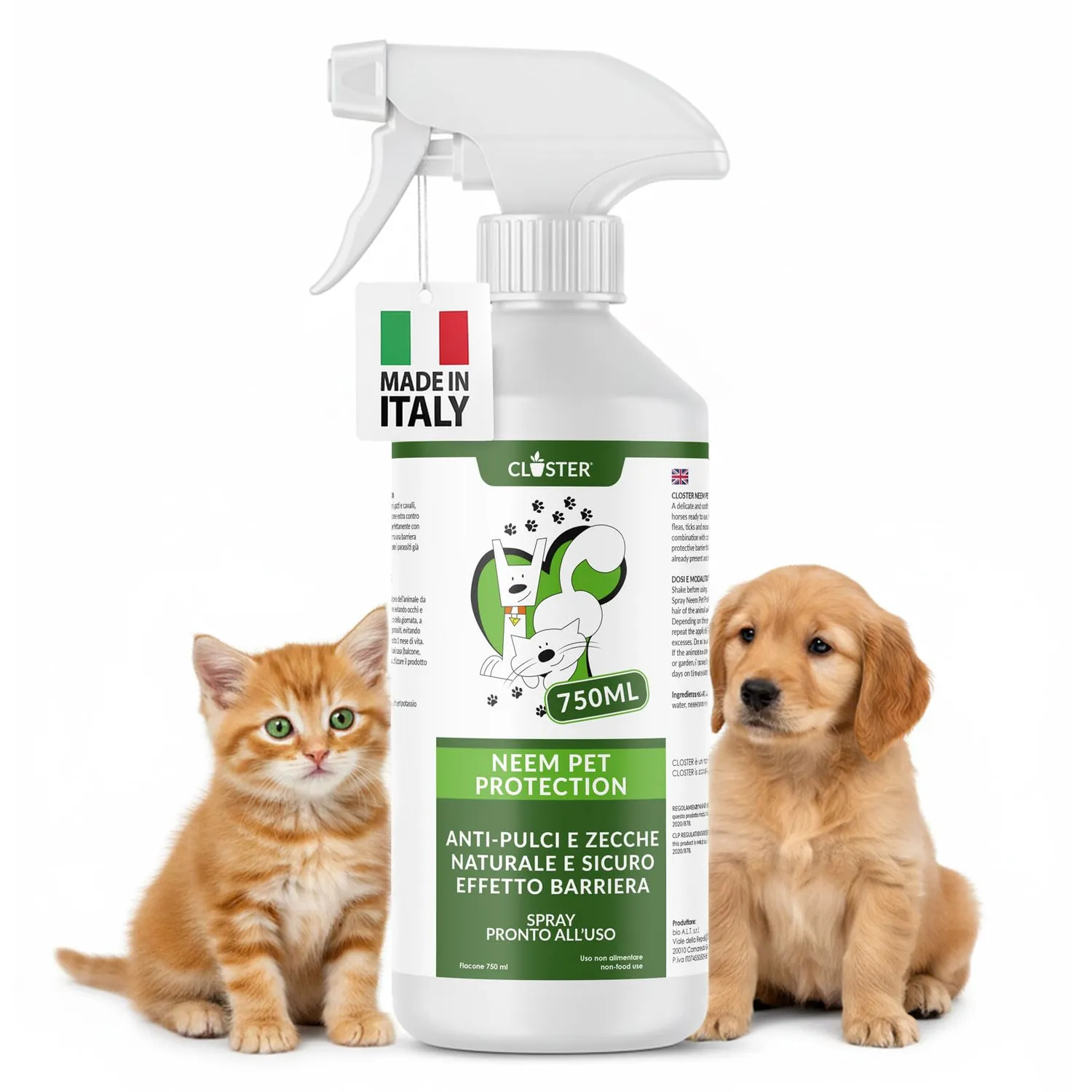 Closter Neem Pet Protection spray antiparassitario 500ml cani gatti